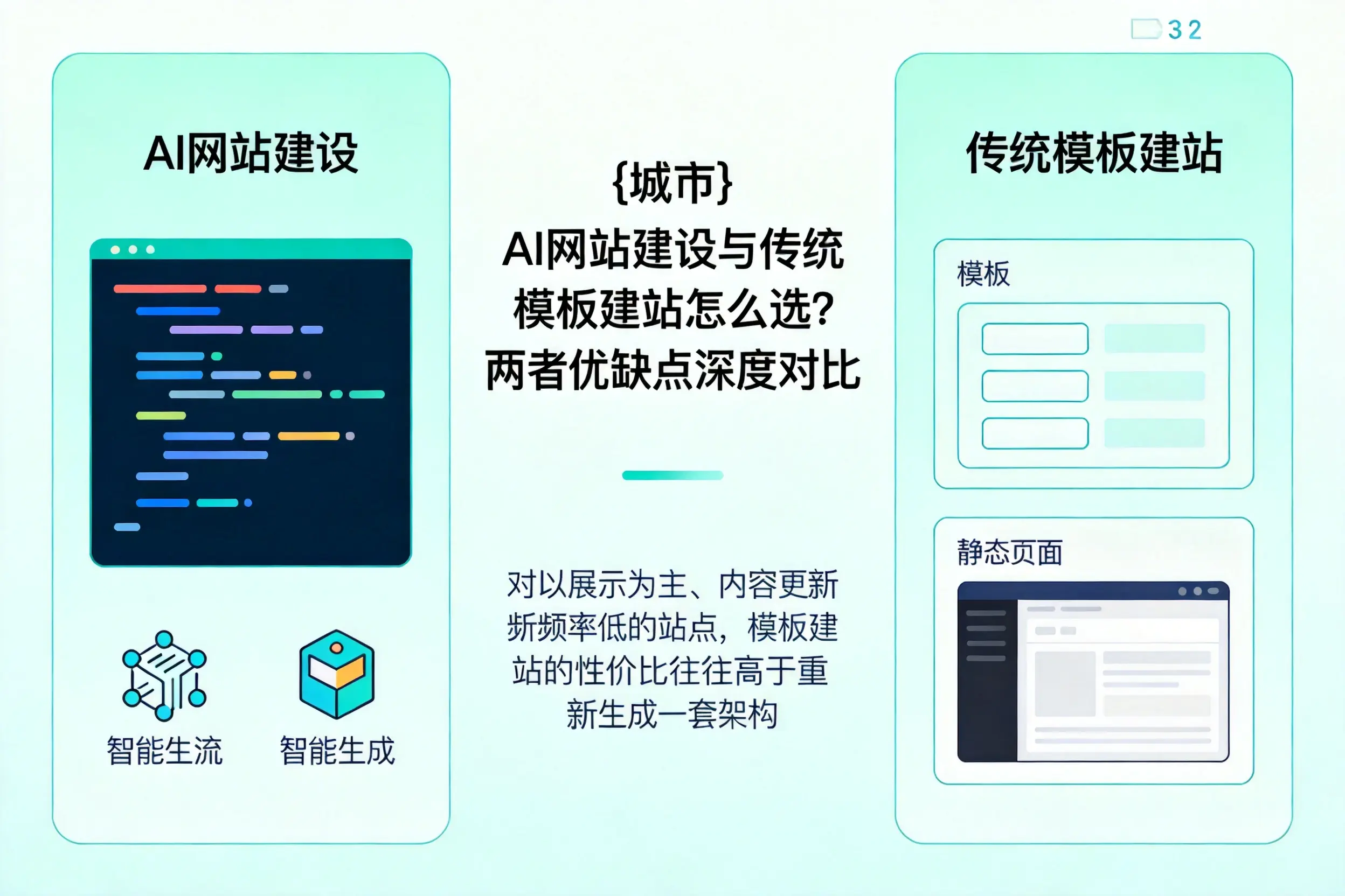 连云港AI网站建设与传统模板建站怎么选?两者优缺点深度对比