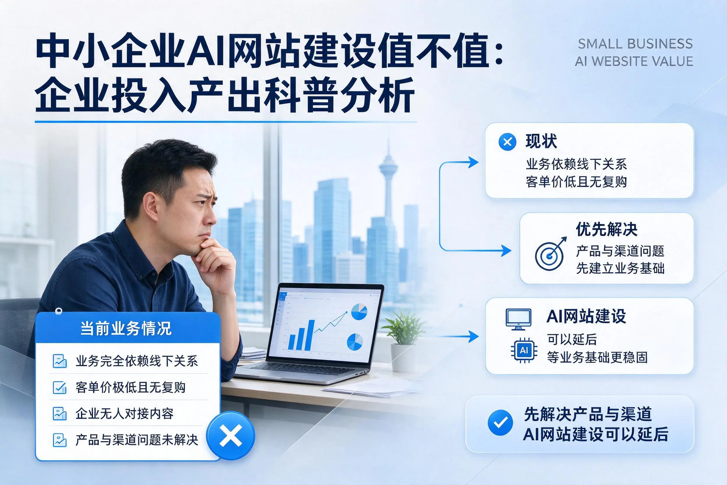 中小企业AI网站建设值不值：连云港企业投入产出科普分析