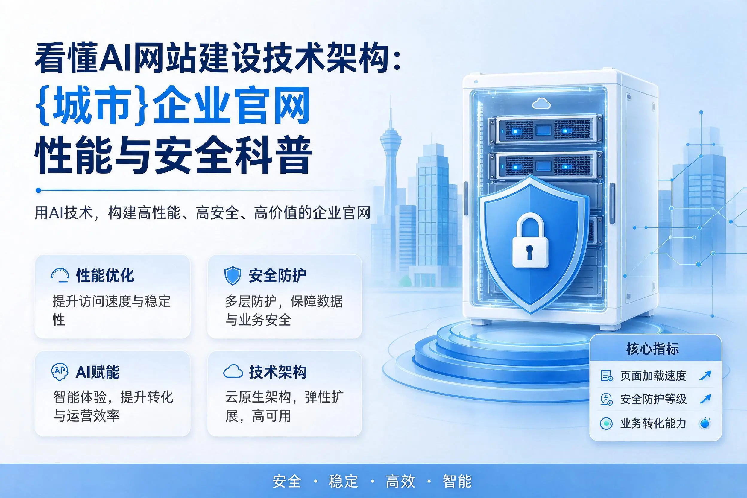 看懂AI网站建设技术架构:连云港企业官网性能与安全科普