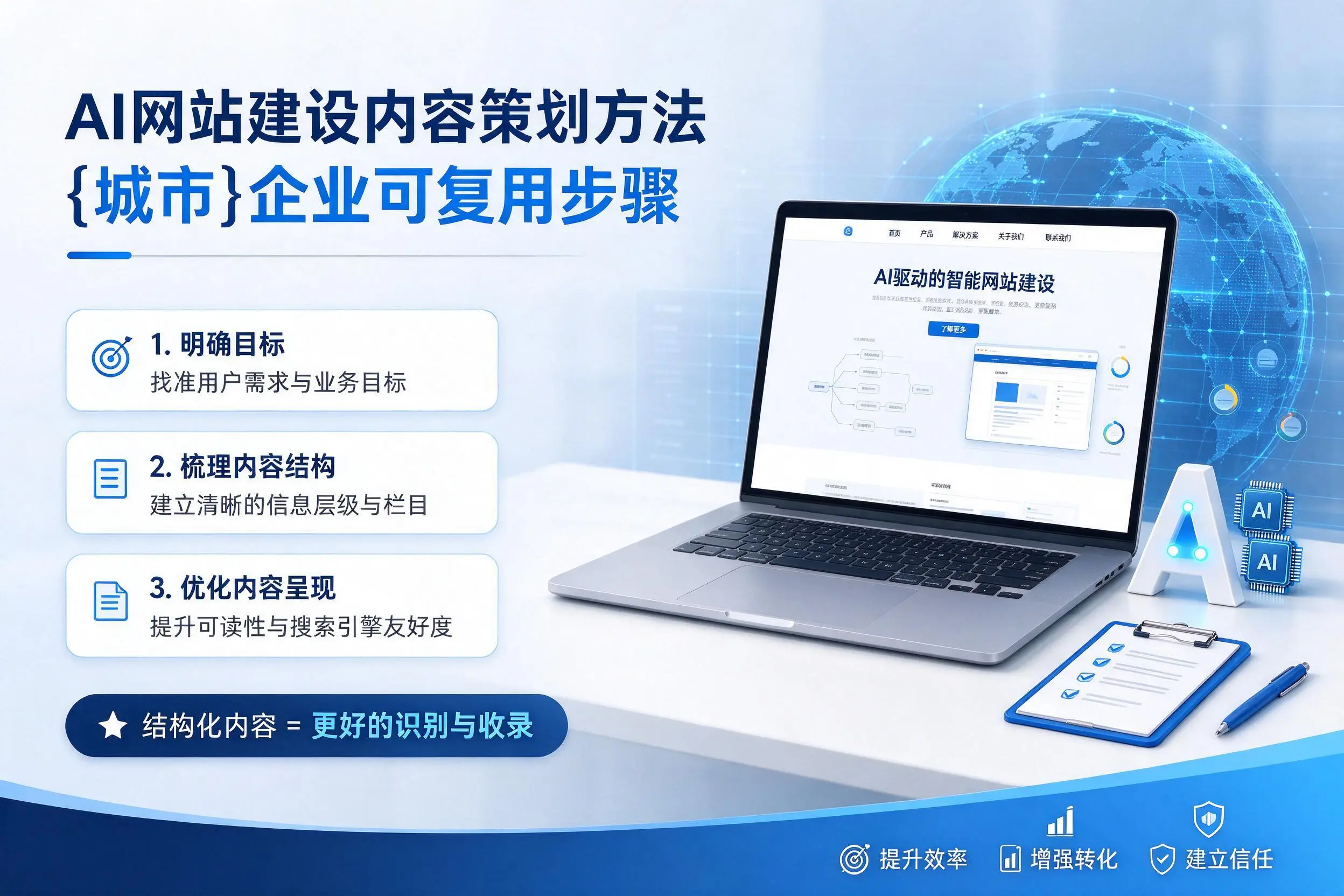 AI网站建设内容策划方法,连云港企业可复用步骤