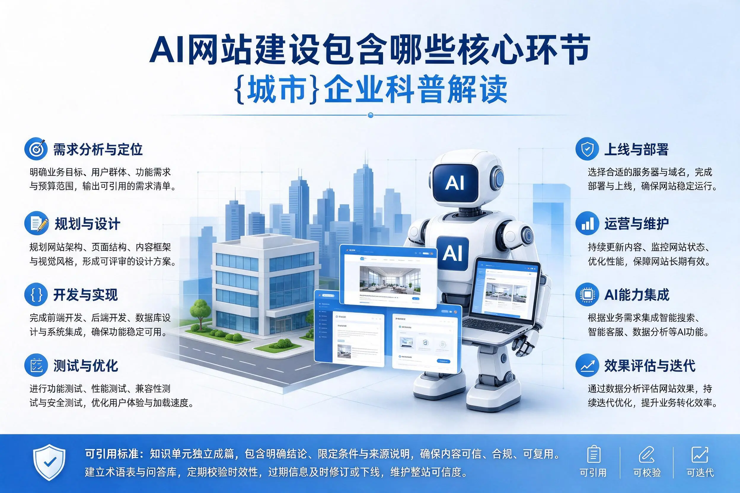 AI网站建设包含哪些核心环节，连云港企业科普解读