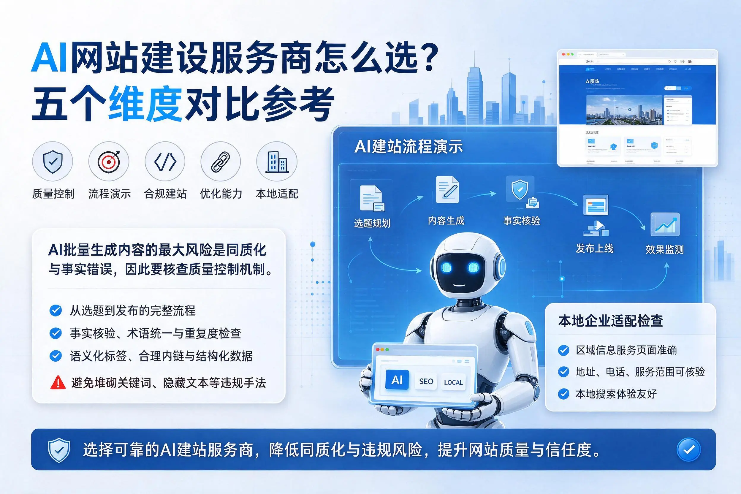 连云港AI网站建设服务商怎么选？五个维度对比参考